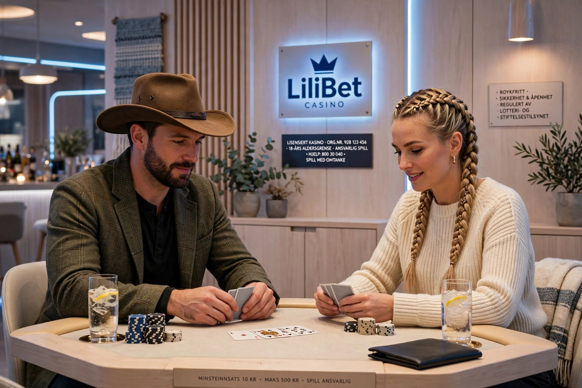 bilde av to pokerspillere Lilibet Casino