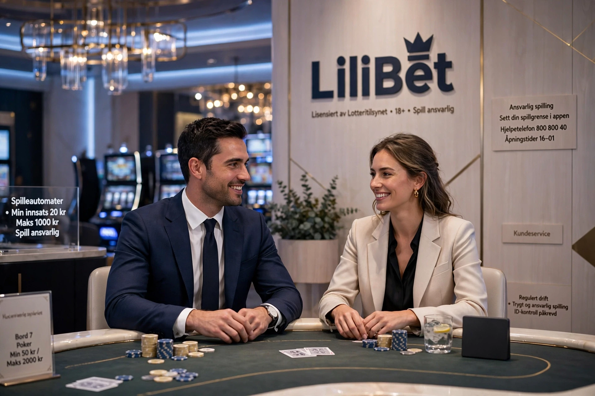 To pokerspillere på LILIBET CASINO i Norge