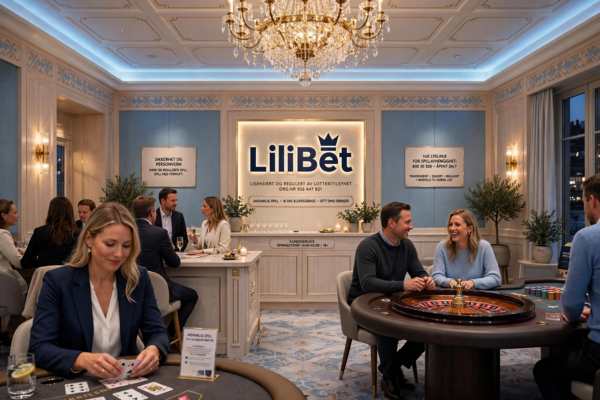 Kasinoet og det norske flagget Lilibet Casino